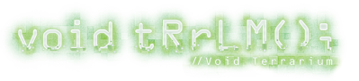 void tRrLM();++ // Void Terrarium++ - Clear Logo (World) - 777x177