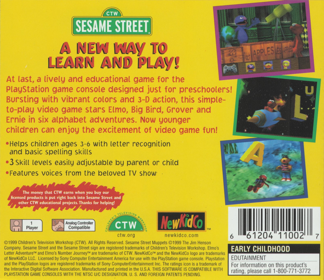 Sesame Street: Elmo's Letter Adventure - Box - Back (North America) - 1593x1379