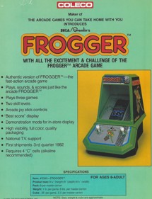 Frogger (Coleco) - Advertisement Flyer - Front (North America) - 1192x1556