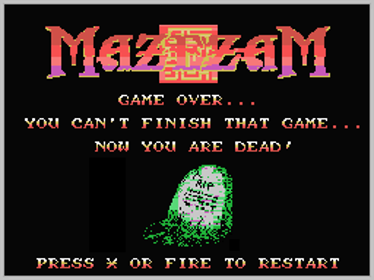 MazezaM Challenge - Screenshot - Game Over (United States) - 256x192