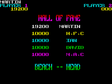 Beach-Head - Screenshot - High Scores (Europe) - 256x192
