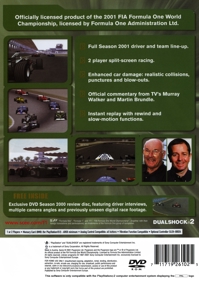 Formula One 2001 - Box - Back (Europe) - 1527x2156