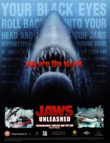 Jaws Unleashed - Advertisement Flyer - Front (United Kingdom) - 2669x3453