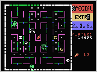 Lady Bug - Screenshot - Gameplay (World) - 256x192