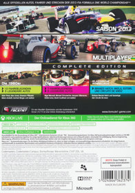F1 2013 - Box - Back (Germany) - 600x858