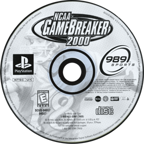 NCAA GameBreaker 2000 - Disc (North America) - 1400x1400