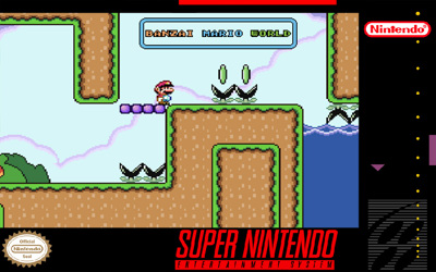 Banzai Mario World - Fanart - Box - Front (World) - 999x625