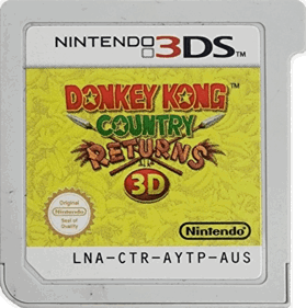 Donkey Kong Country Returns 3D - Cart - Front (Australia) - 768x773