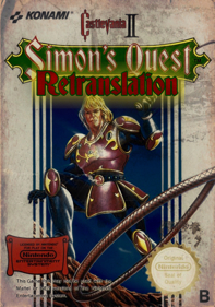 Castlevania II English Re-translation (+Map) - Box - Front - Reconstructed (Europe) - 561x800