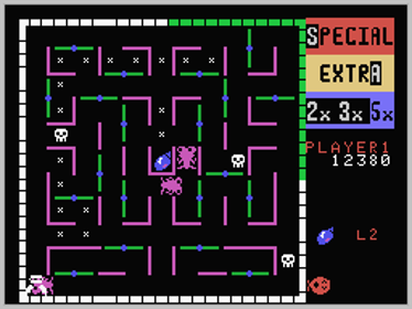 Lady Bug - Screenshot - Gameplay (World) - 256x192