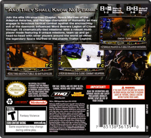 Warhammer 40,000: Squad Command - Box - Back - Reconstructed (North America) - 774x708