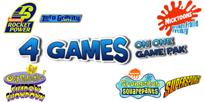4 Games on One Game Pak: Nicktoons - Clear Logo (North America) - 600x300