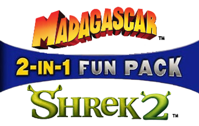 2-in-1 Fun Pack: Shrek 2 / Madagascar - Clear Logo (World) - 381x240