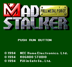 Mad Stalker: Full Metal Force - Screenshot - Game Title (Japan) - 256x240