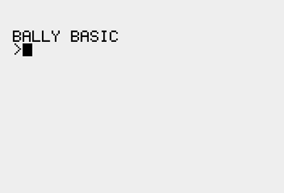 Bally BASIC - Screenshot - Game Title (North America) - 352x240