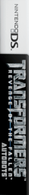 Transformers: Revenge of the Fallen: Autobots - Box - Spine (North America) - 125x826