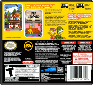 The Simpsons Game - Box - Back - Reconstructed (North America) - 774x708
