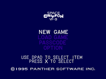 Space Griffon VF-9 - Screenshot - Game Select (World) - 640x480