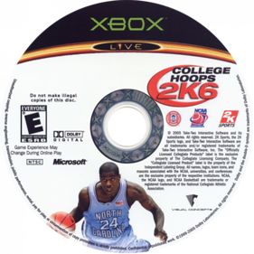College Hoops 2K6 - Disc (North America) - 800x800
