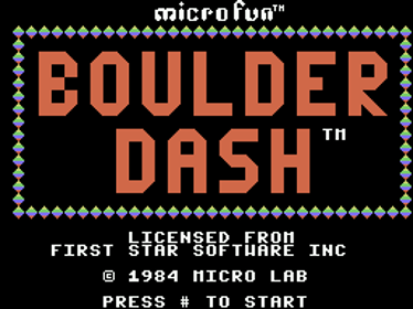 Boulder Dash - Screenshot - Game Title (North America) - 256x192