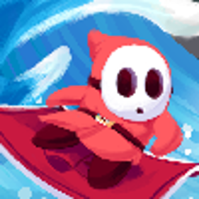 Shy Guy Surfing - Square (World) - 100x100