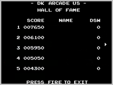 Donkey Kong Arcade - Screenshot - High Scores (World) - 256x192