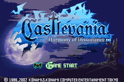 Castlevania: Harmony of Dissonance: Recolor - Screenshot - Game Title (World) - 240x160