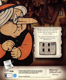 Professor Layton and the Curious Village - Advertisement Flyer - Front (United States) - 1903x2289