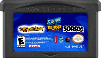 Sorry! / Aggravation / Scrabble Junior - Cart - Front (North America) - 1000x574