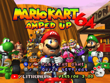 Mario Kart 64 Amped Up - Screenshot - Game Title (World) - 1039x787