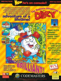 The Fantastic Adventures of Dizzy - Advertisement Flyer - Front (United Kingdom) - 1675x2200