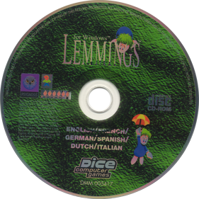 Lemmings for Windows - Disc (Europe) - 1408x1406