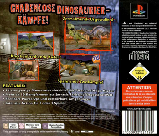 Warpath: Jurassic Park - Box - Back (Germany) - 1082x929