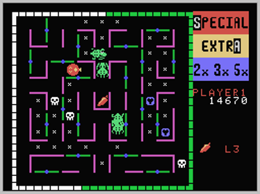 Lady Bug - Screenshot - Gameplay (World) - 256x192