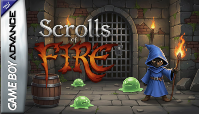 Scrolls of Fire - Fanart - Box - Front (World) - 1344x768