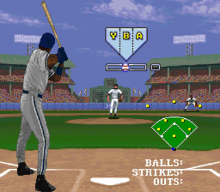 Frank Thomas Big Hurt Baseball - Screenshot - Gameplay (World) - 256x224