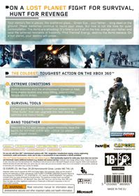 Lost Planet: Extreme Condition - Box - Back (United Kingdom) - 3036x4272