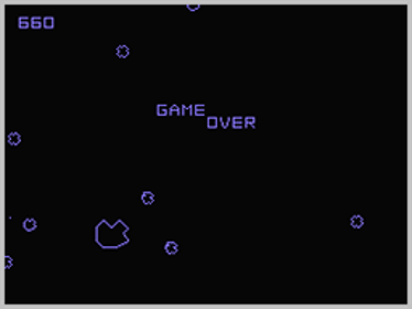 Asteroids - Screenshot - Game Over (World) - 256x192