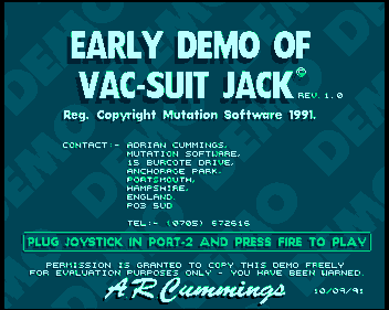 Vac-Suit Jack - Screenshot - Game Title (Europe) - 720x574