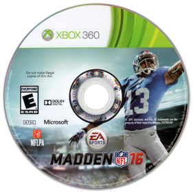 Madden NFL 16 - Disc (North America) - 900x900