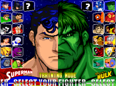 DC Versus Marvel - Screenshot - Game Select (World) - 640x480