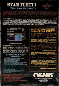 Star Fleet I: The War Begins! - Box - Back (Europe) - 733x1072