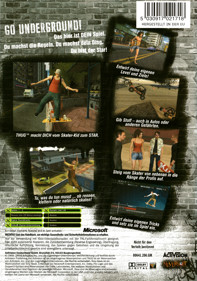 Tony Hawk's Underground - Box - Back (Germany) - 3014x4299