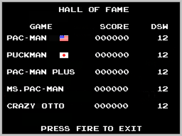 Pac-Man DX - Screenshot - High Scores (World) - 256x192