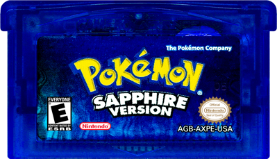 Pokémon Sapphire Version - Cart - Front (North America) - 1000x574