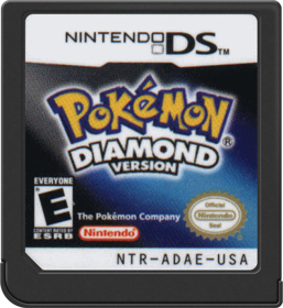 Pokémon Diamond Version - Cart - Front (North America) - 517x564
