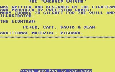 The Energem Enigma - Screenshot - Game Title (Europe) - 320x200