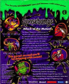 Goosebumps: Attack of the Mutant - Box - Back (North America) - 654x800