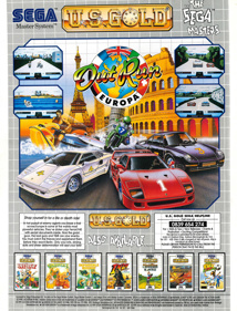 OutRun Europa - Advertisement Flyer - Front (United Kingdom) - 1677x2200
