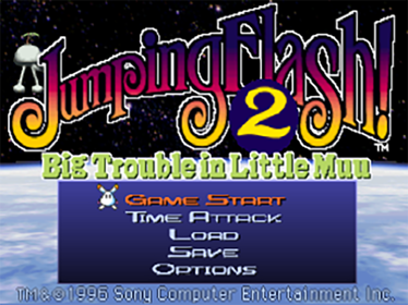 Jumping Flash! 2 - Screenshot - Game Title (World) - 640x480